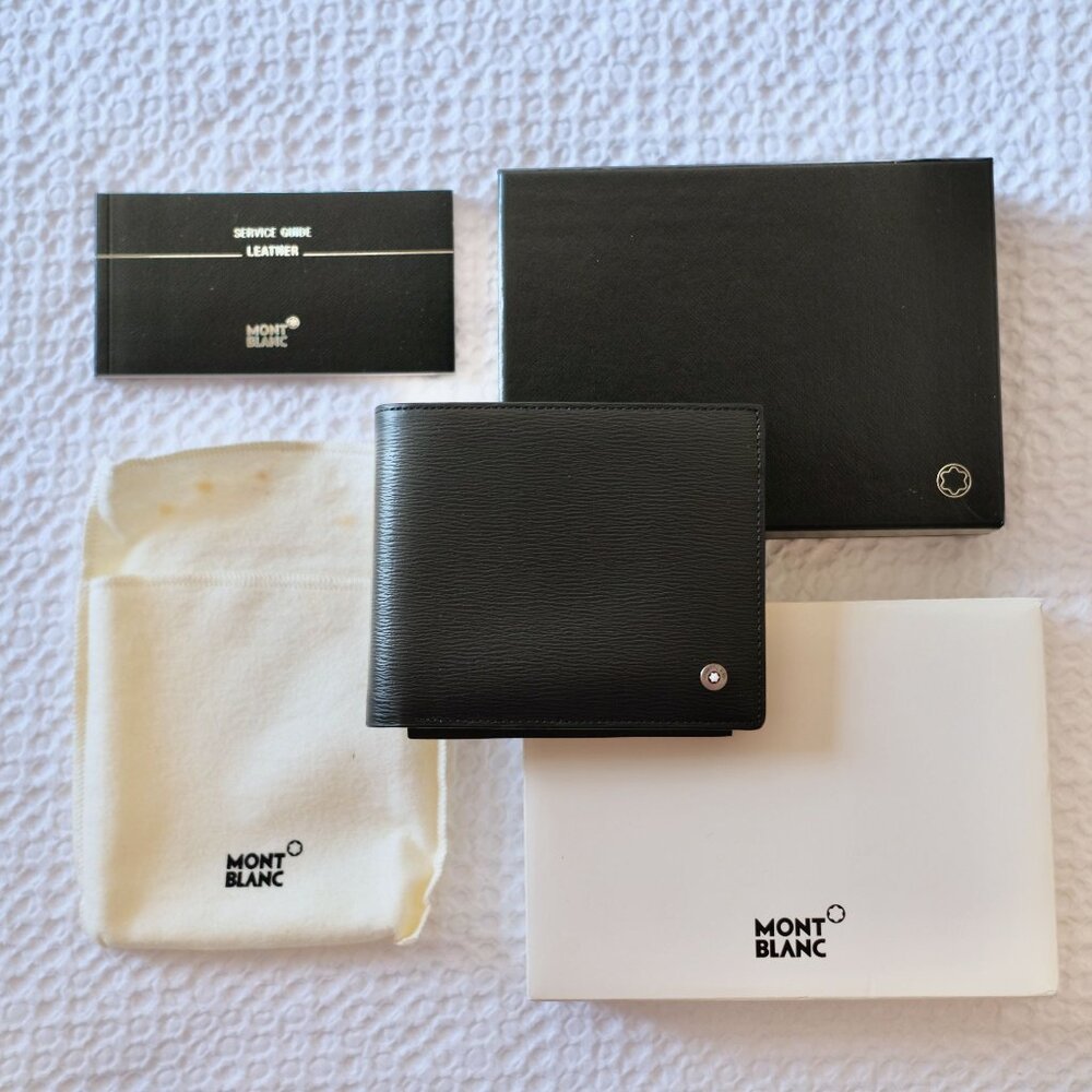 MONT BLANC Westside Black 12cc Bifold Wallet NEW
